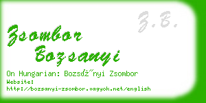 zsombor bozsanyi business card